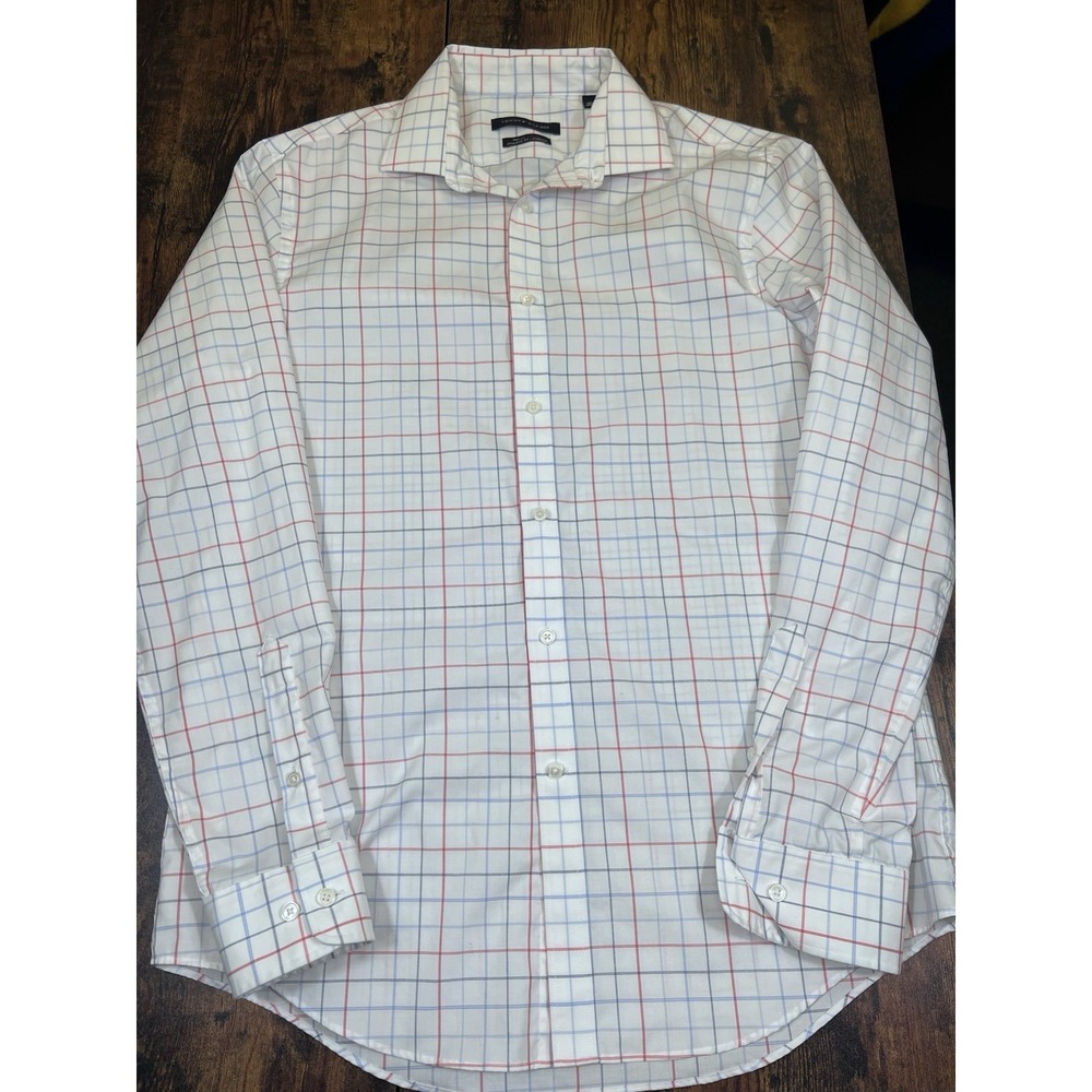 Tommy Hilfiger TH Flex Collar Athletic Fit Button Down Long Sleeve 15.5 34/35